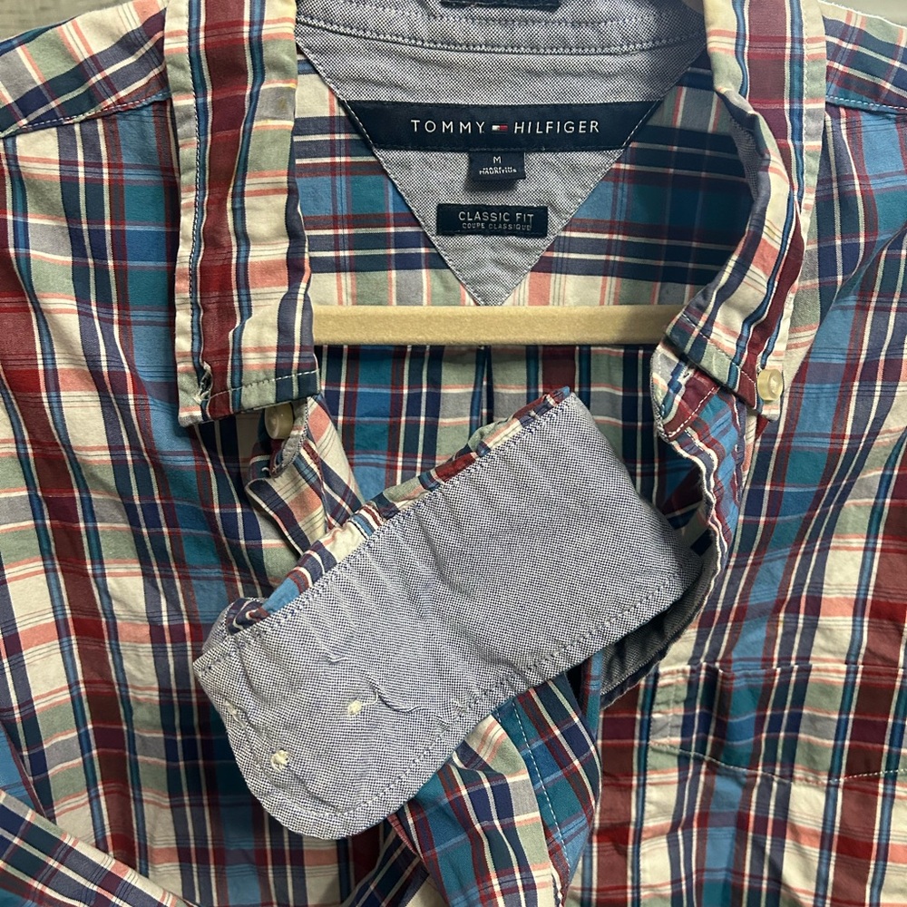 Tommy Hilfiger Men's Multicolor Plaid Button Down Shirt